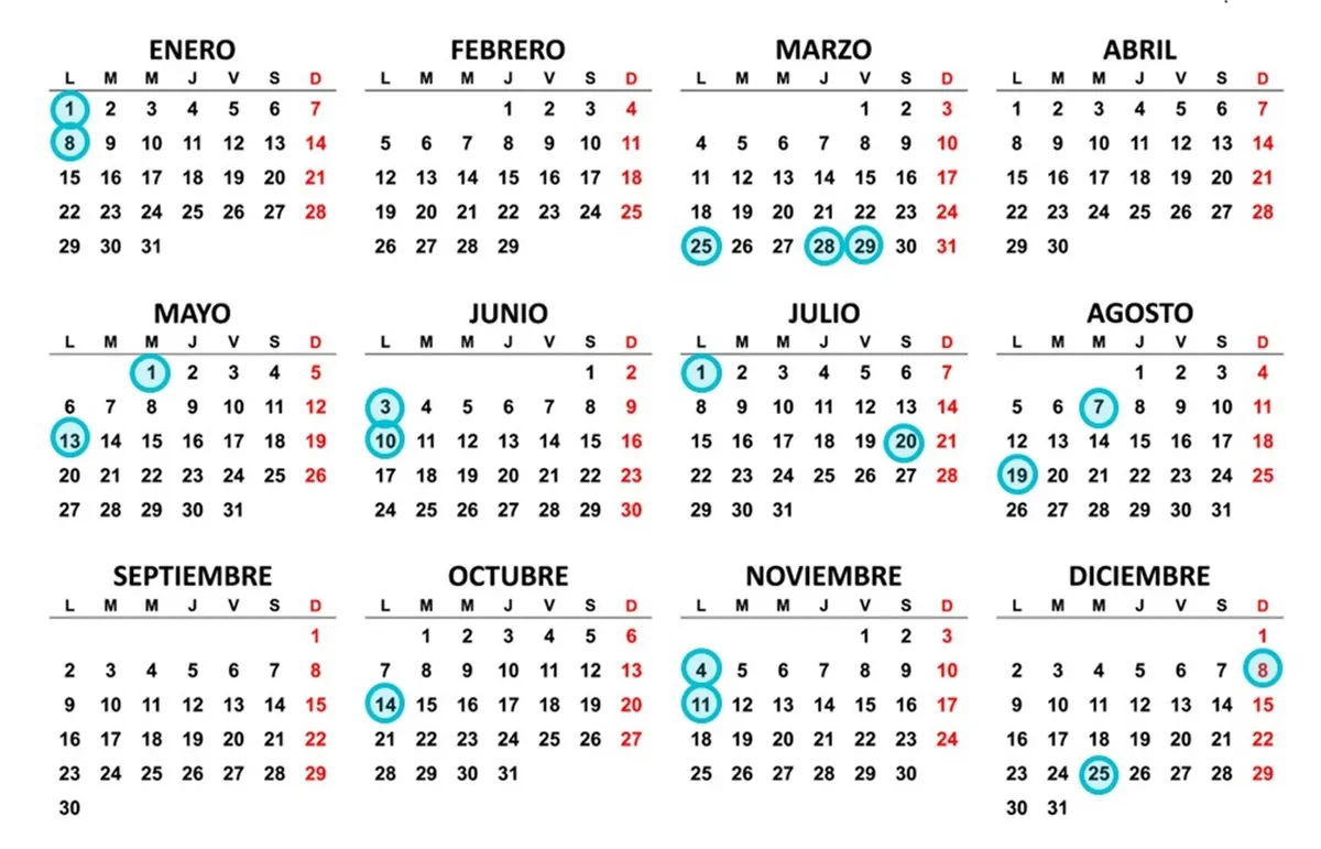 Colombian Official Public Holidays 2024